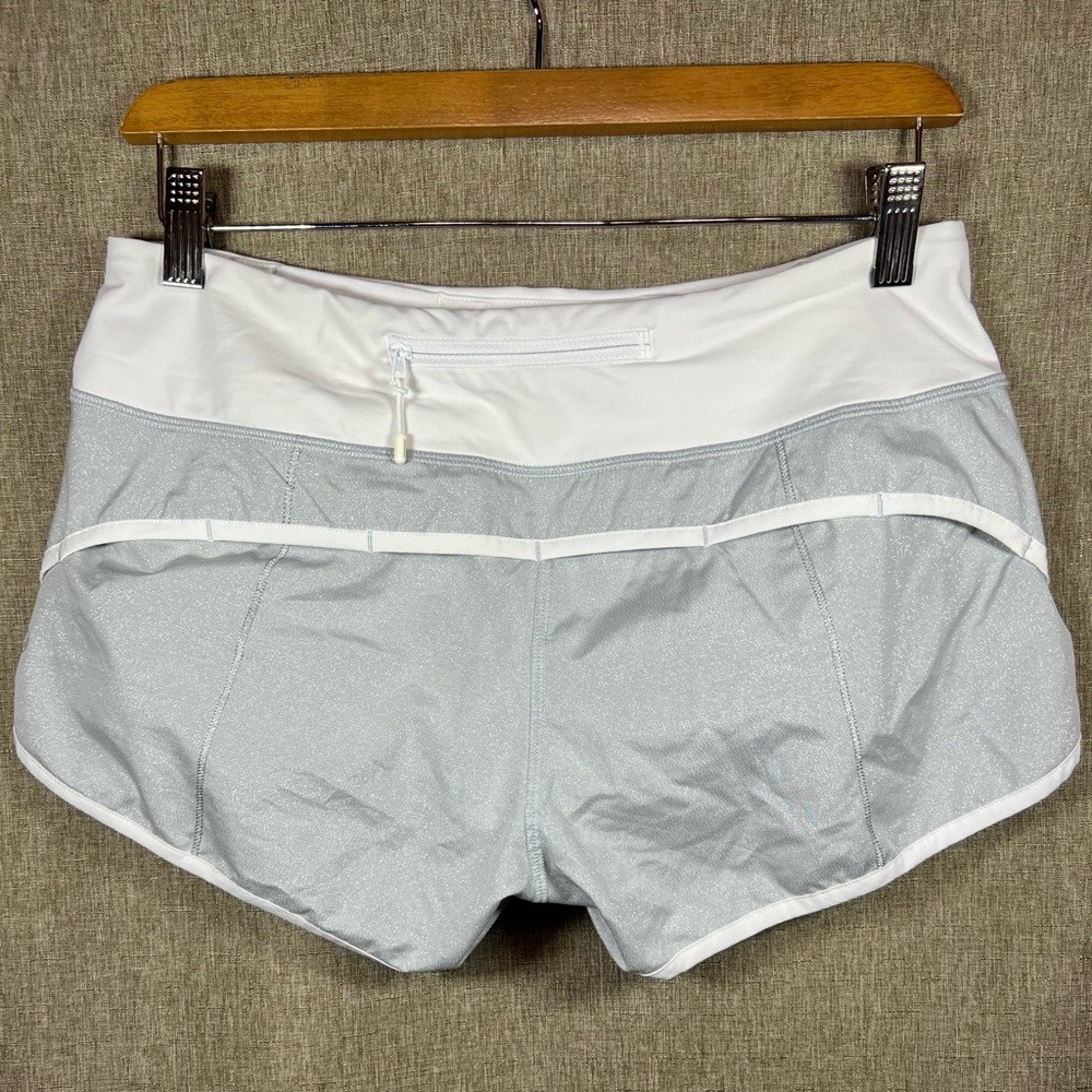 Lululemon Speed Shorts - Silver Spoon Sparkle